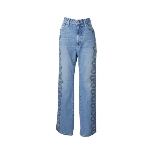HYSTERIC GLAMOUR SNAKE LOOP柄デニムフレアパンツ