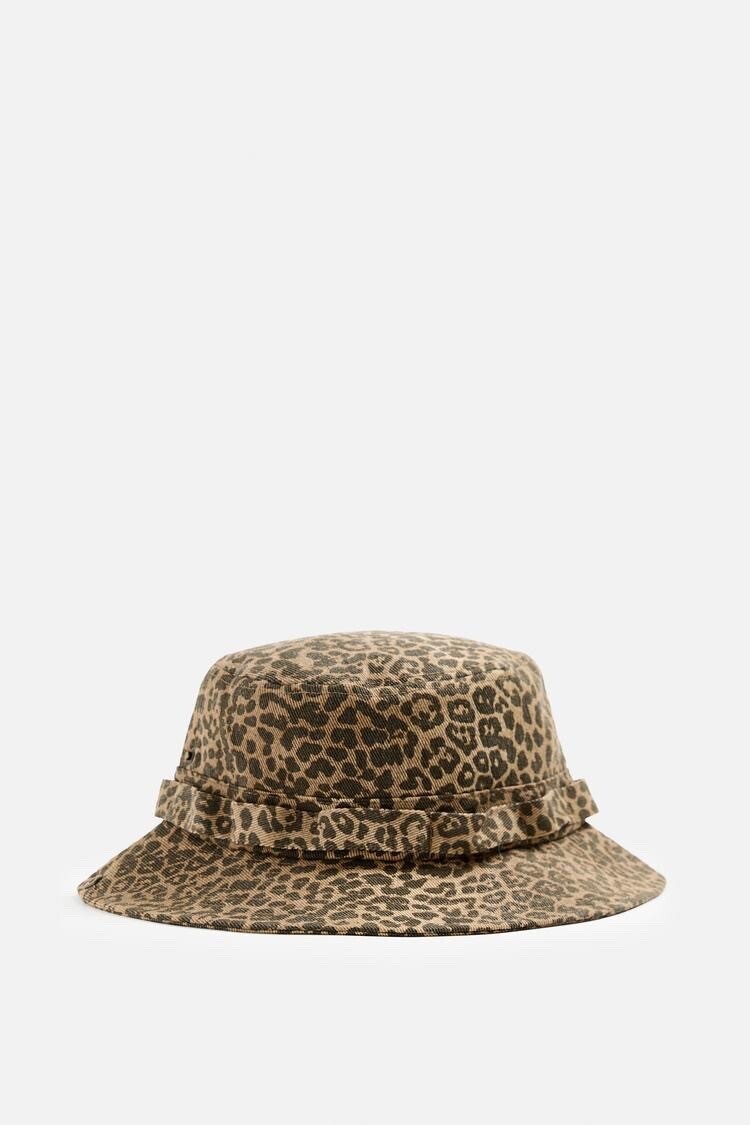 ZARA ANIMAL PRINT UTILITY HAT