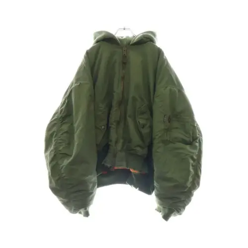 Balenciaga Distressed Hooded Bomber Jacket MA-1