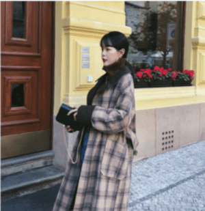 MERONGSHOP メリーチェックロングコート_[MADE.M]