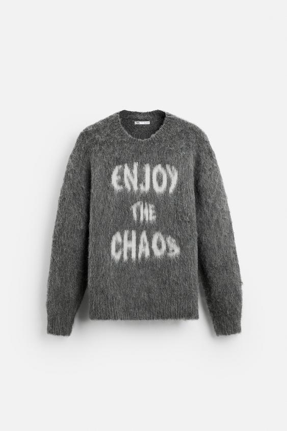 ZARA インターシャテクスチャーセーター
