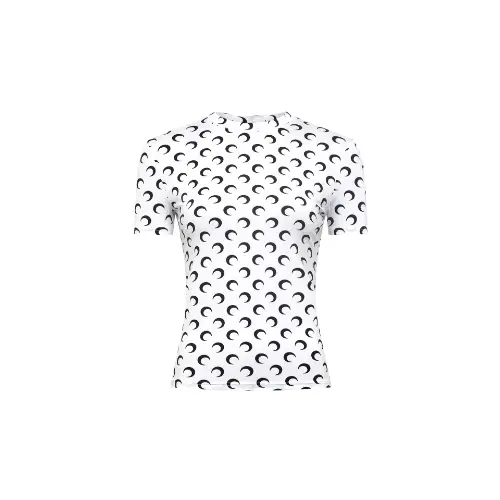 Marine Serre Recycled Moon Jersey Second Skin Short Sleeves Top