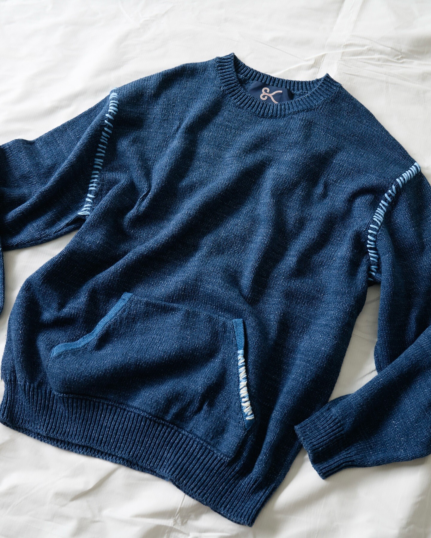 DENHAM INDIGO KNIT CREW