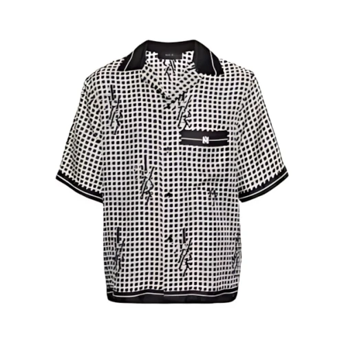 AMIRI HOUNDSTOOTH BOWLING SHIRT