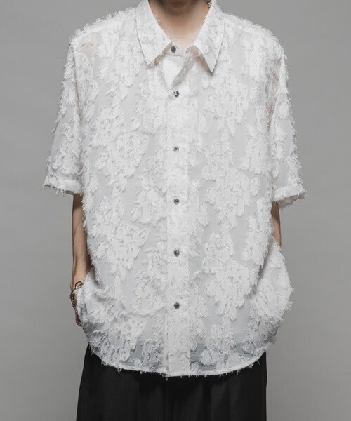 Casper John Various loose shirts -fringe sheer- /バリアスルーズシャツ -フリンジシアー-