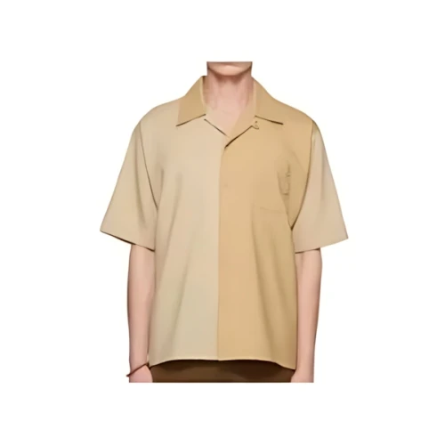 MARNI カーキ バージンウール シャツ