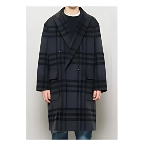 H BEAUTY&YOUTH OUBLE FACE MONOTONE CHECK POLO COAT