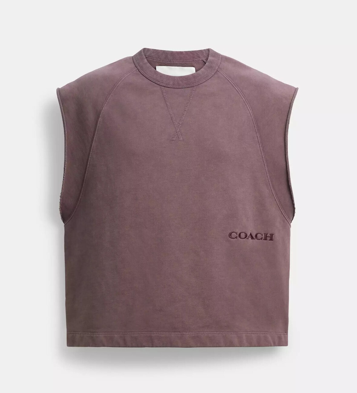 COACH スリーブレス ガーメント ダイ クルーネック