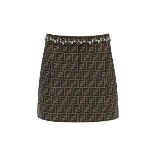 FENDI ブラウンFFキャンバス ミニスカート