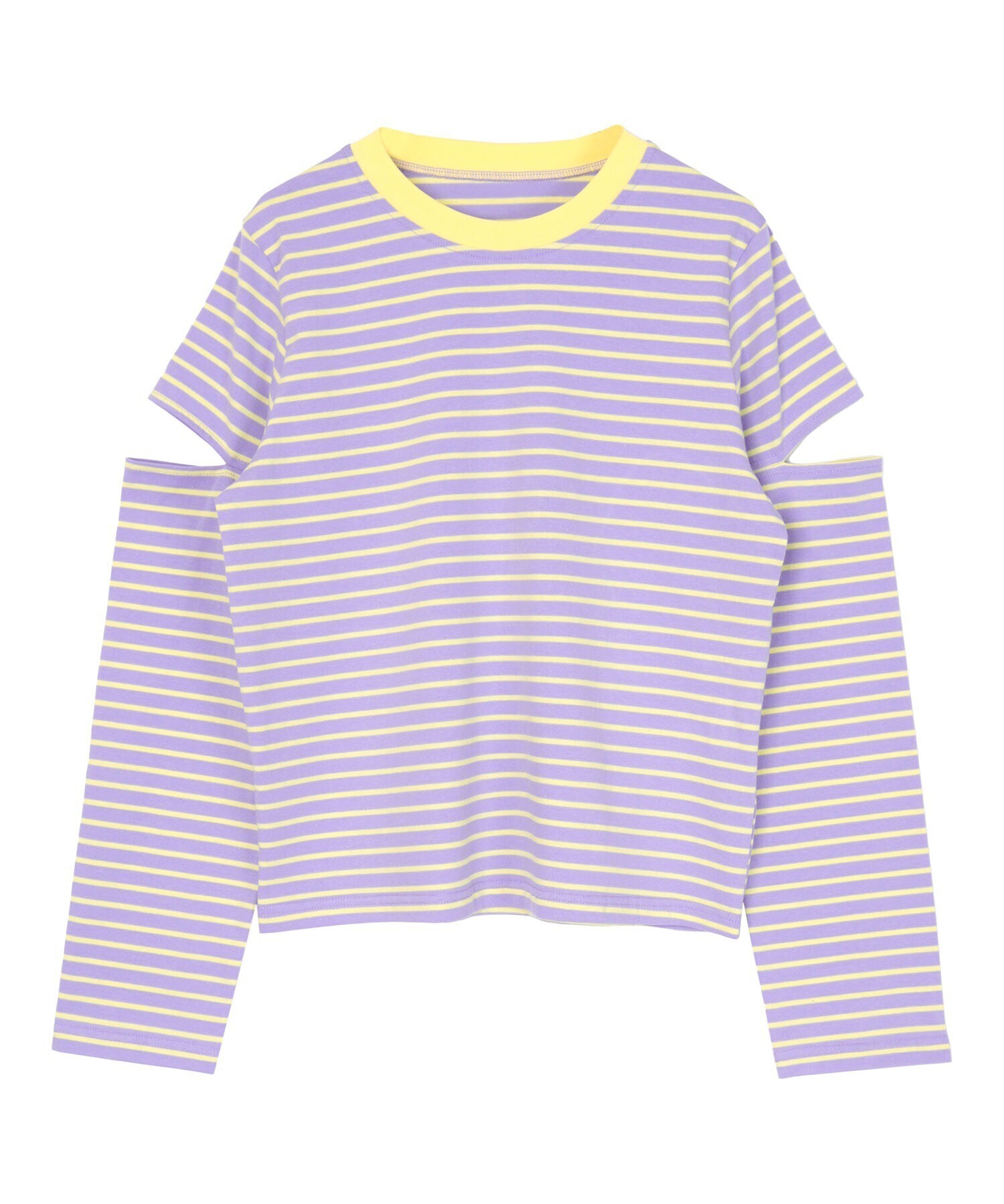 miette スリットスリーブボーダーロンT