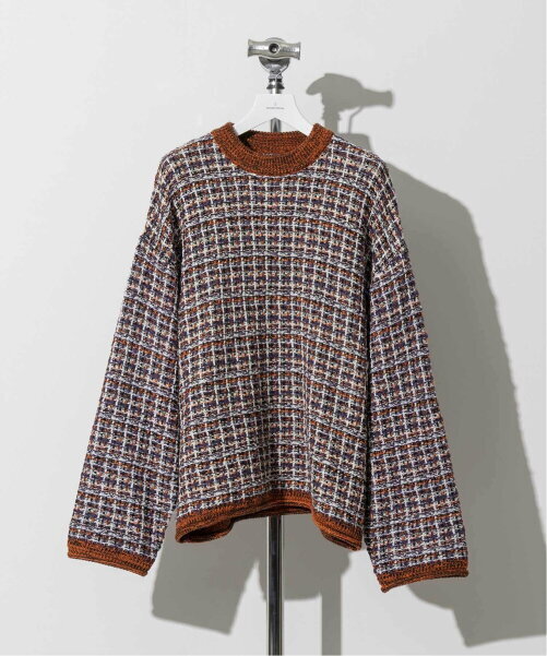 MAISON SPECIAL TWEEDYプライムオーバークルーネックニットプルオーバー