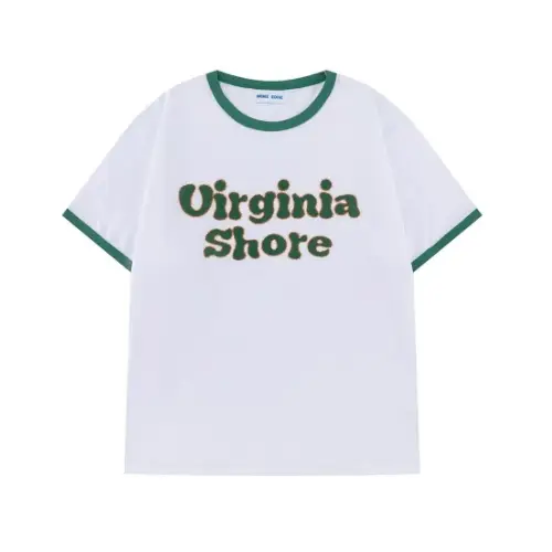 WOKE EDGE Virginia Shore Ringer Tee
