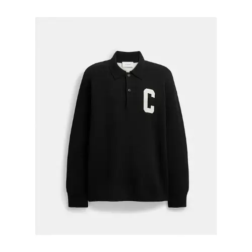 COACH リラックスド ロング スリーブ ニット ポロ