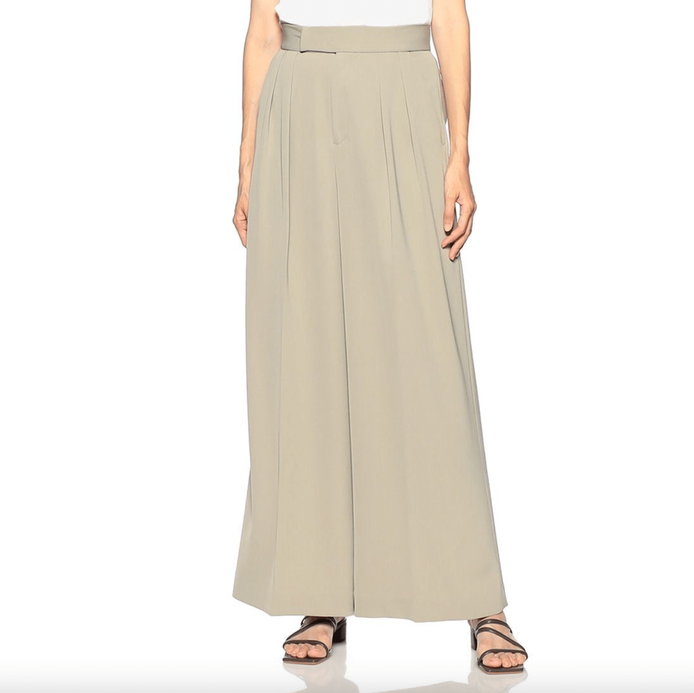 BARNEYS NEW YORK セットアップ ウォッシャブル ハイウエストワイドパンツ