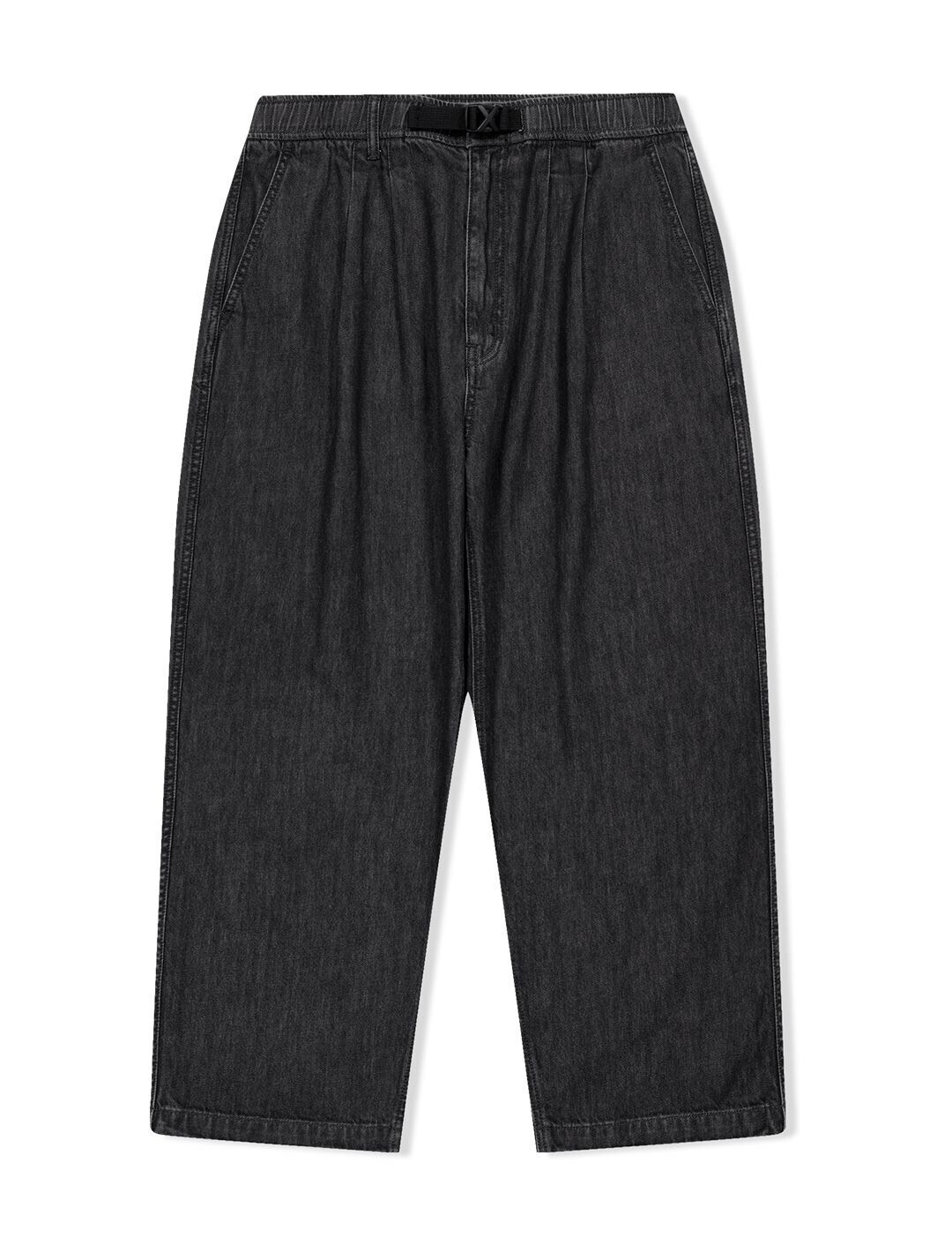 YESEYESEE Adjustable X-Hook Easy Denim Pants Black