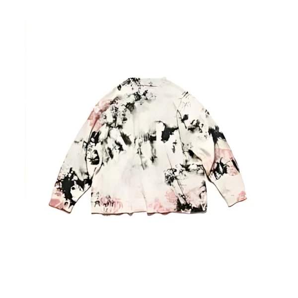 KAPITAL 5G COTTON CUT CREW SWEATER (ASHBURY DIE) "Black Pink"