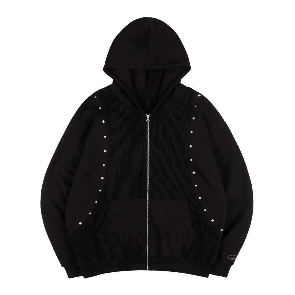 NASTYKICK Waffle Stud Hood Zip-Up
