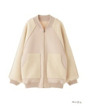 w closet ウール×ボアリバーシブルブルゾン
