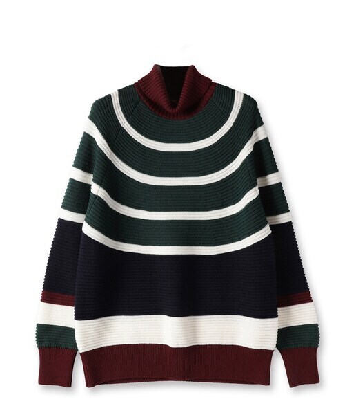 CULLNI COLOR BLOCK TURTLE KNIT