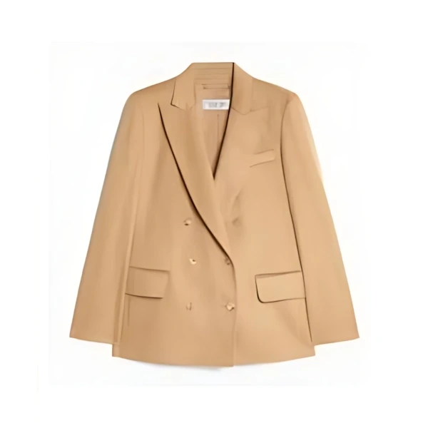 Max Mara [スメロ] ピュア キャメル ダブルブレスト ジャケット