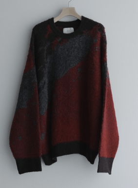 remer loose shadow gradation & melange knit