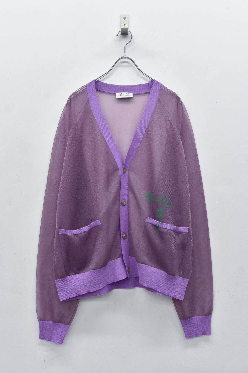 NewRose Sheer Knit Cardigan Airbrush - ROSE PINK