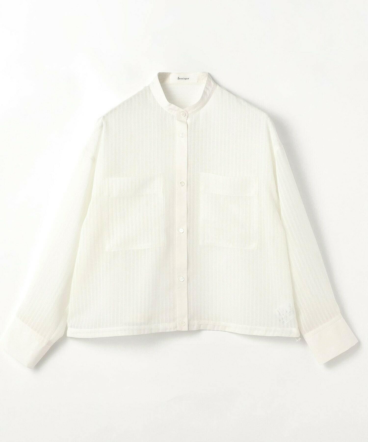 feerique カラミストライプシャツブルゾン