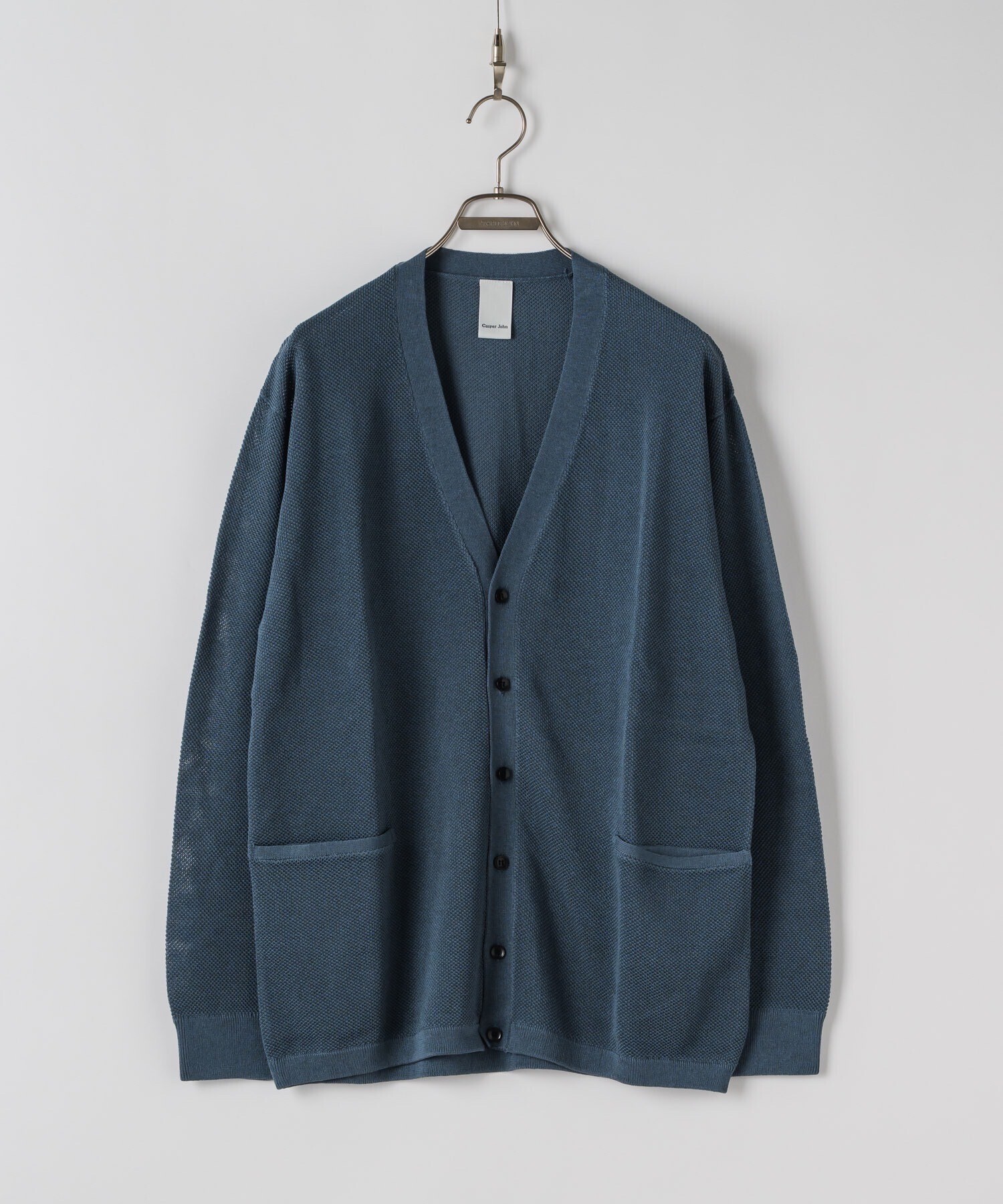 Casper John Birds eye V-neck cardigan/バーズアイVネックカーディガン