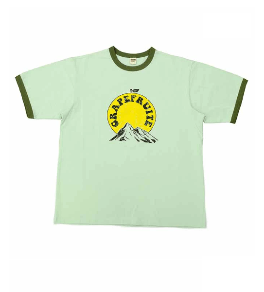 BARNS OUT FITTERS リンガー プリント 半袖 Tシャツ - GRAPEFRUITE