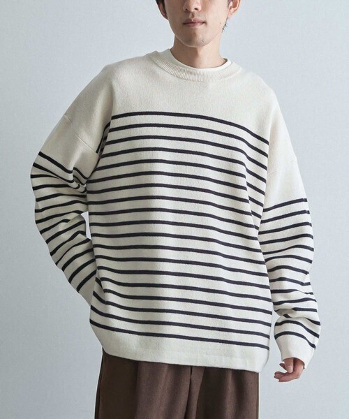 CRAFT STANDARD BOUTIQUE パネルボーダーニットプルオーバー