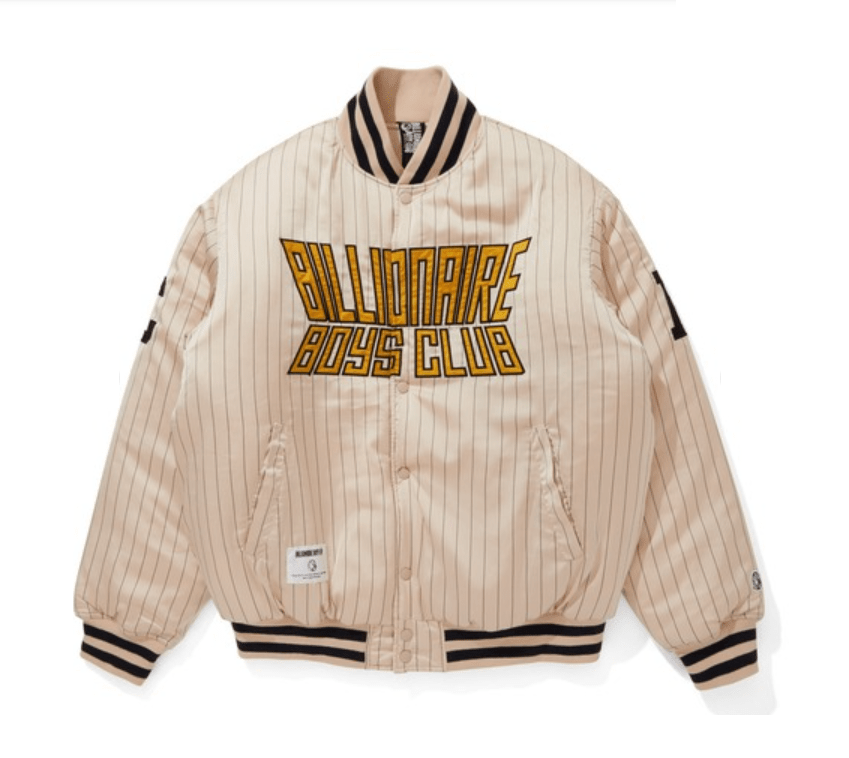 BILLIONAIRE BOYS CLUB STRIPE SATIN JACKET
