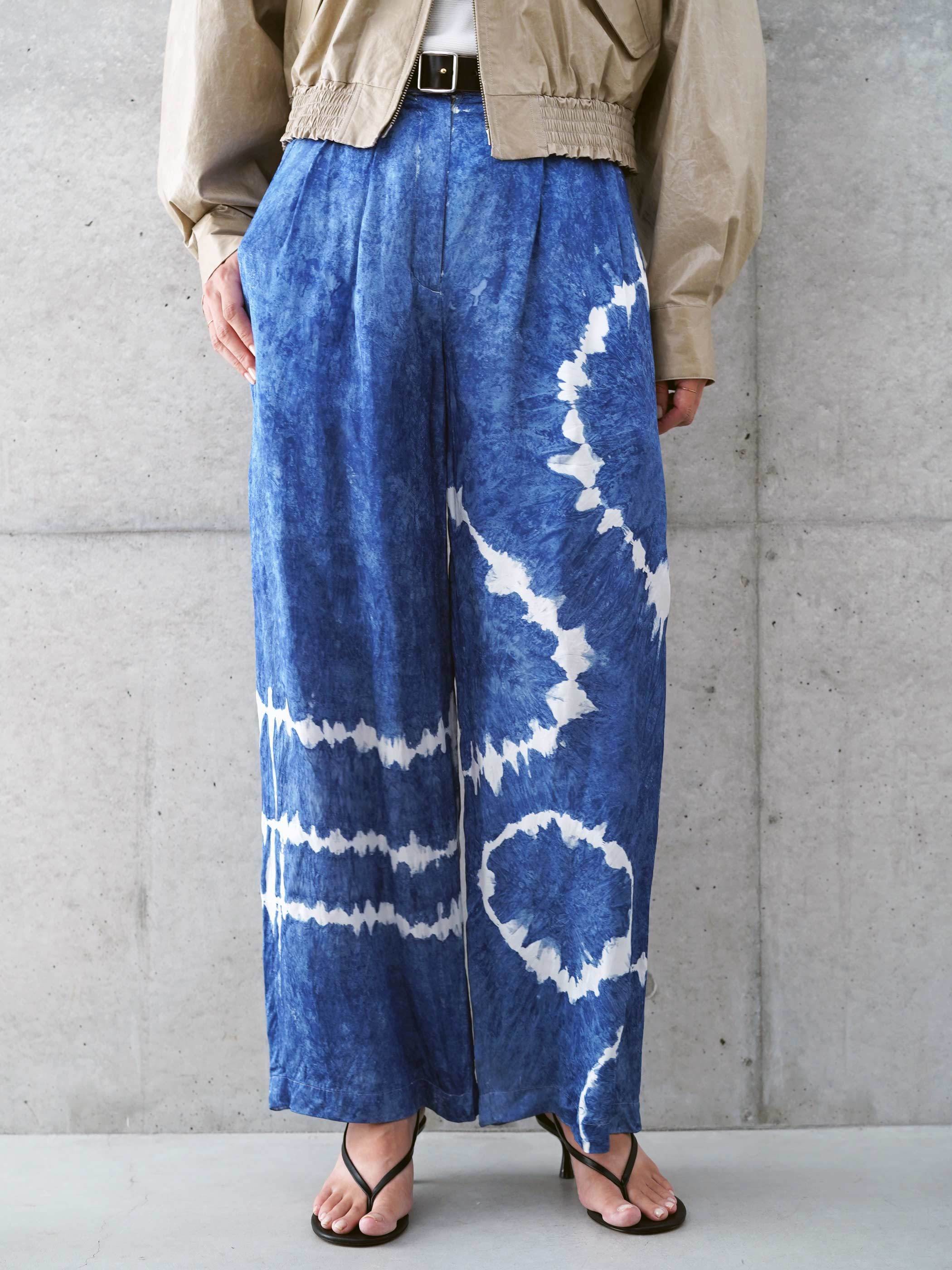 RUMBLE RED Ironori Shibori Two Tack Pants