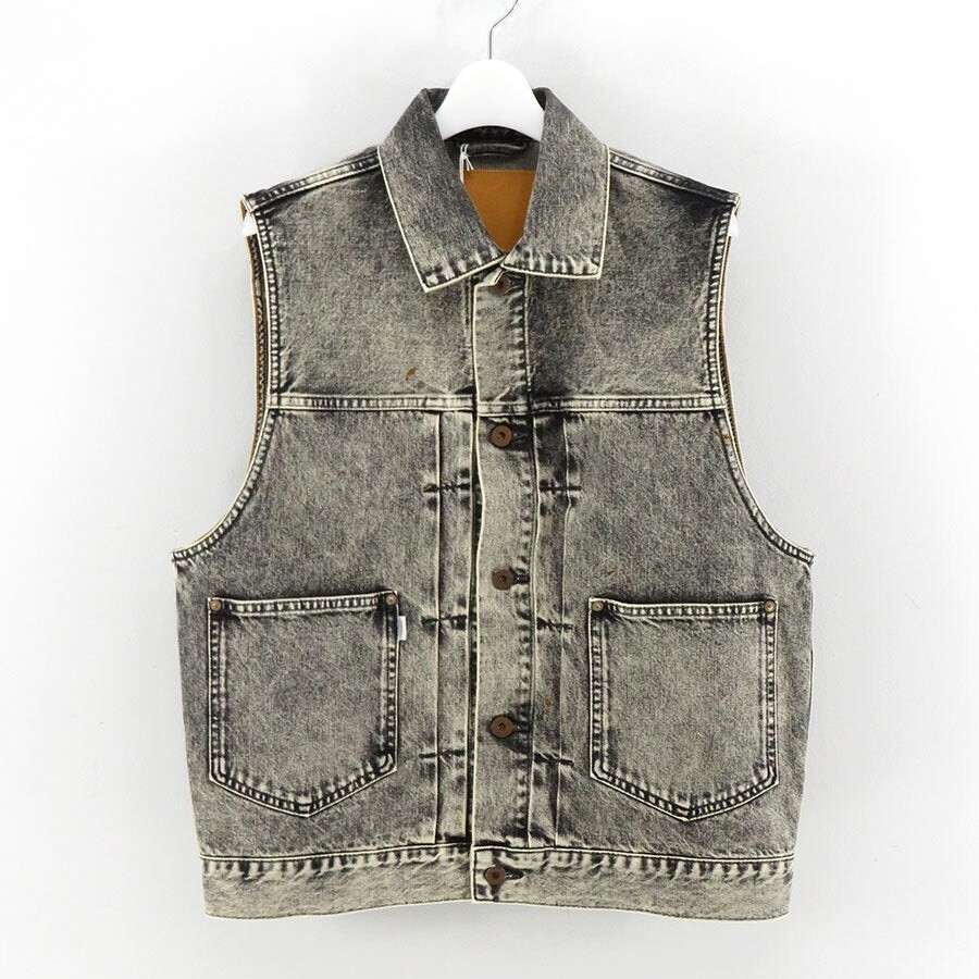 SUGARHILL ACID WASHED MODERN DENIM VEST
