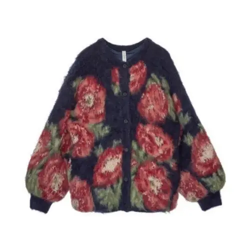 Ameri VINTAGE VERONICA JACQUARD KNIT CARDIGAN