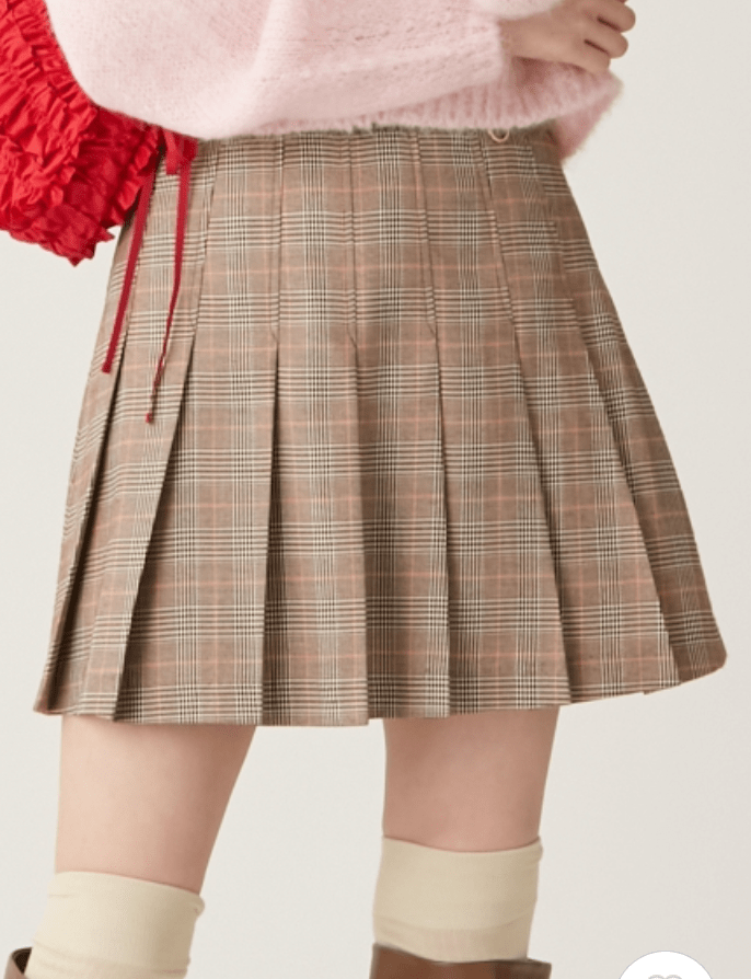 Lily Brown ベルト付きプリーツスカショーパン