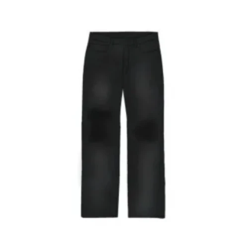 Balenciaga MEDIUM FIT RIPPED PANTS IN BLACK