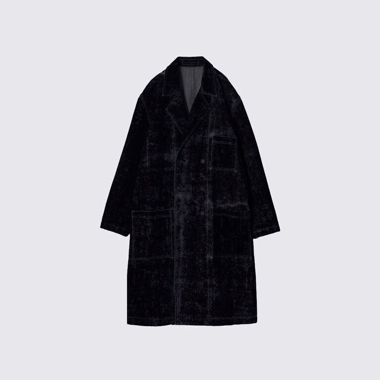 YOKE Flocky Printed Denim Atelier Coat