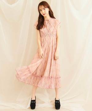 titty & Co. チュールチェックワンピース