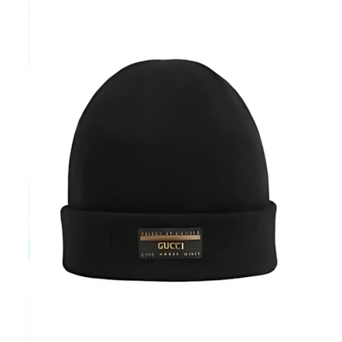 GUCCI logo patch beanie hat