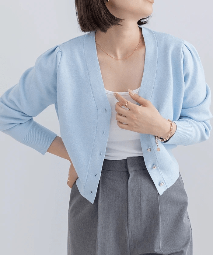 Jolie Mallette Tightly Vneck Cardigan