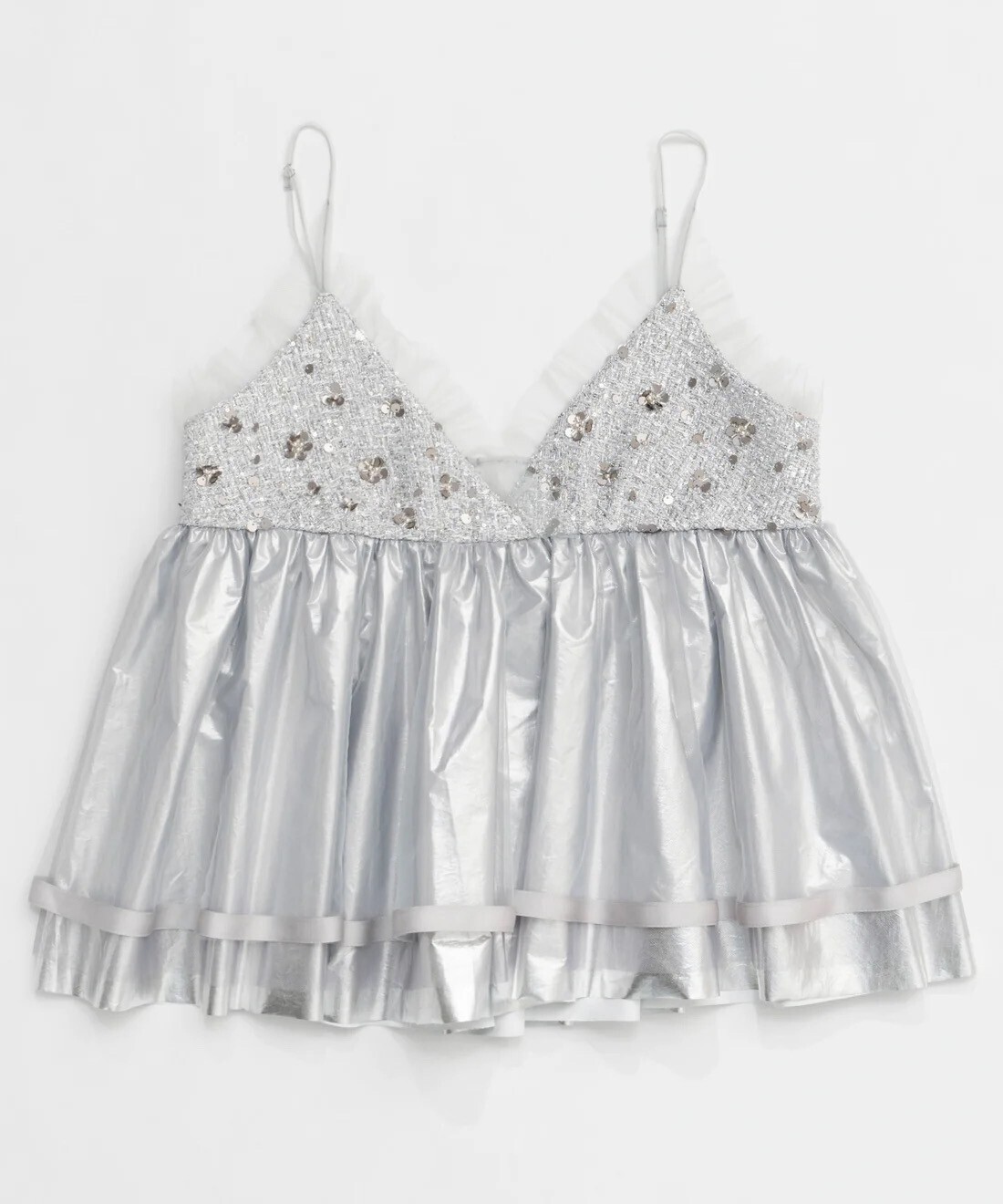 MAISON SPECIAL Shining Tiered Camisole Tunic