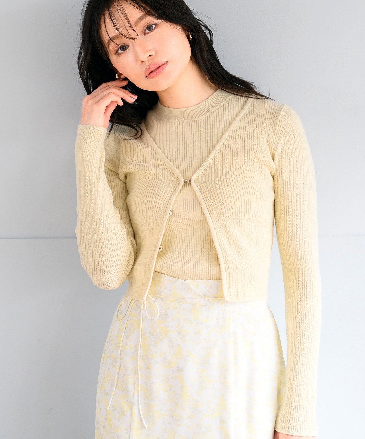 MISCH MASCH 金ホックリブニットアンサンブル