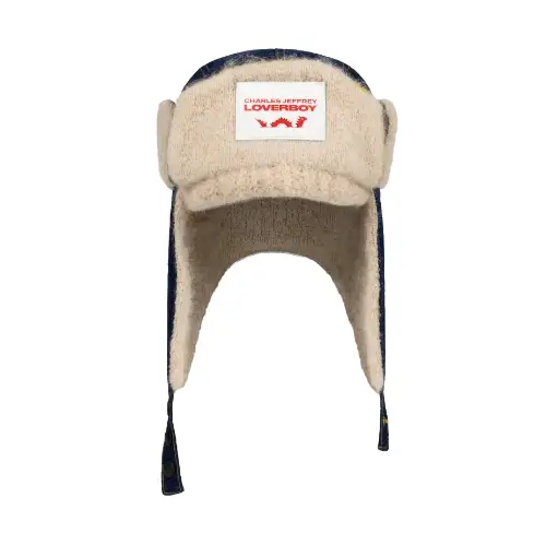 Charles Jeffrey LOVERBOY TRAPPER HAT WITH KNIT PATCH