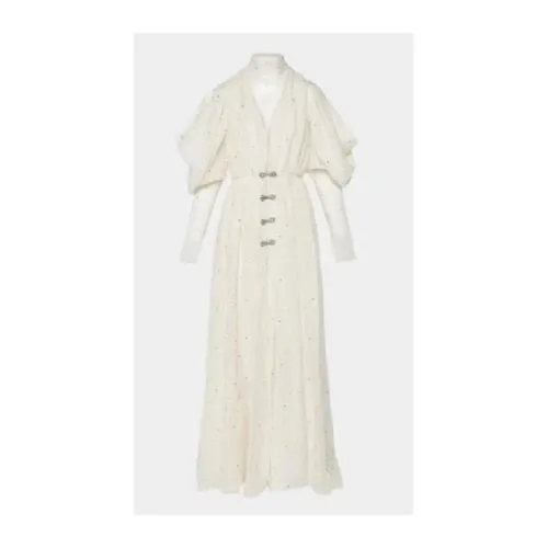 tanakadaisuke dot bijou linen drape dress