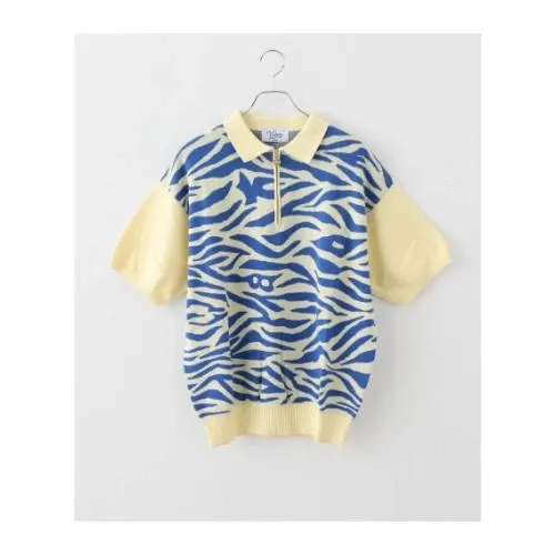B.C STOCK KEBOZ ZEBRA KNIT S/S POLOSHIRT