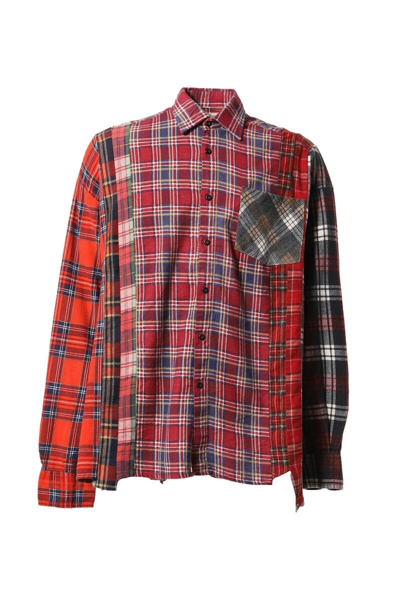 Rebuild By Needles FLANNEL SHIRT -> 7 CUTS WIDE SHIRT / ASSORTED