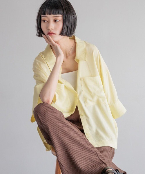 LOWRYS FARM リネンポンチョシャツ