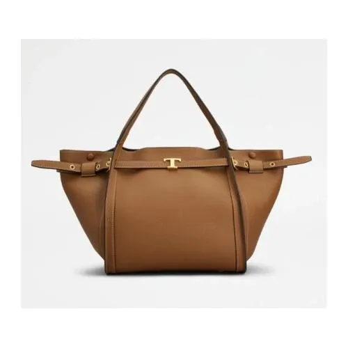 TOD’S T シグネチャー レザー ショッピング バッグ スモール