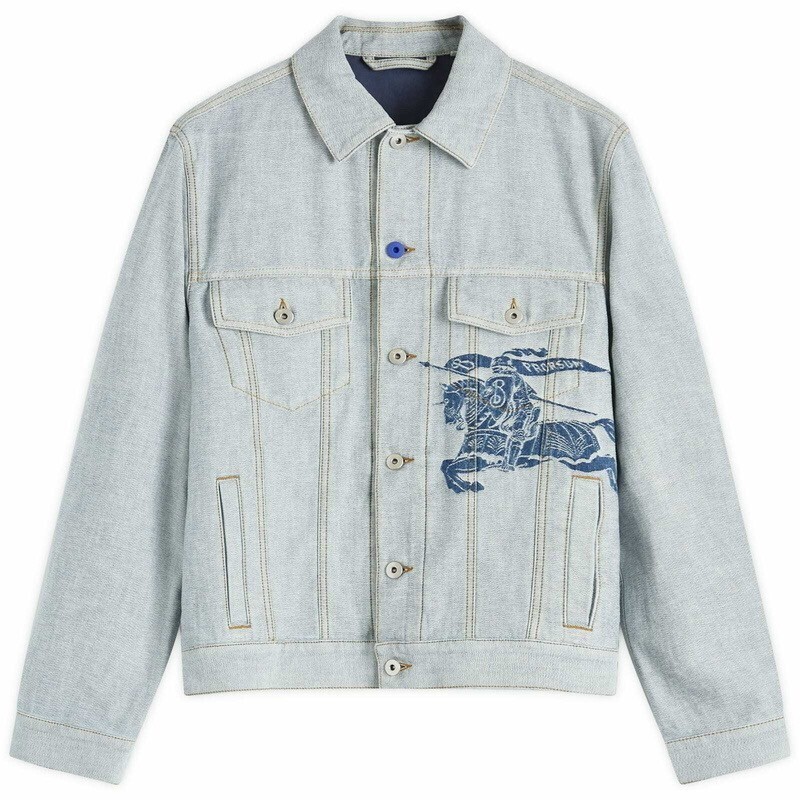 BURBERRY Burberry Men's EKD Denim Jacket in Denim Blue