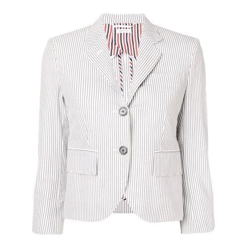 THOM BROWNE. NEW YORK VERTICAL-STRIPE SINGLE-BREASTED BLAZER